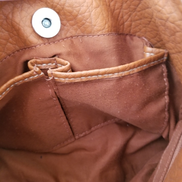 👠 Faux Leather Brown Slouchy Purse - Picture 10 of 14
